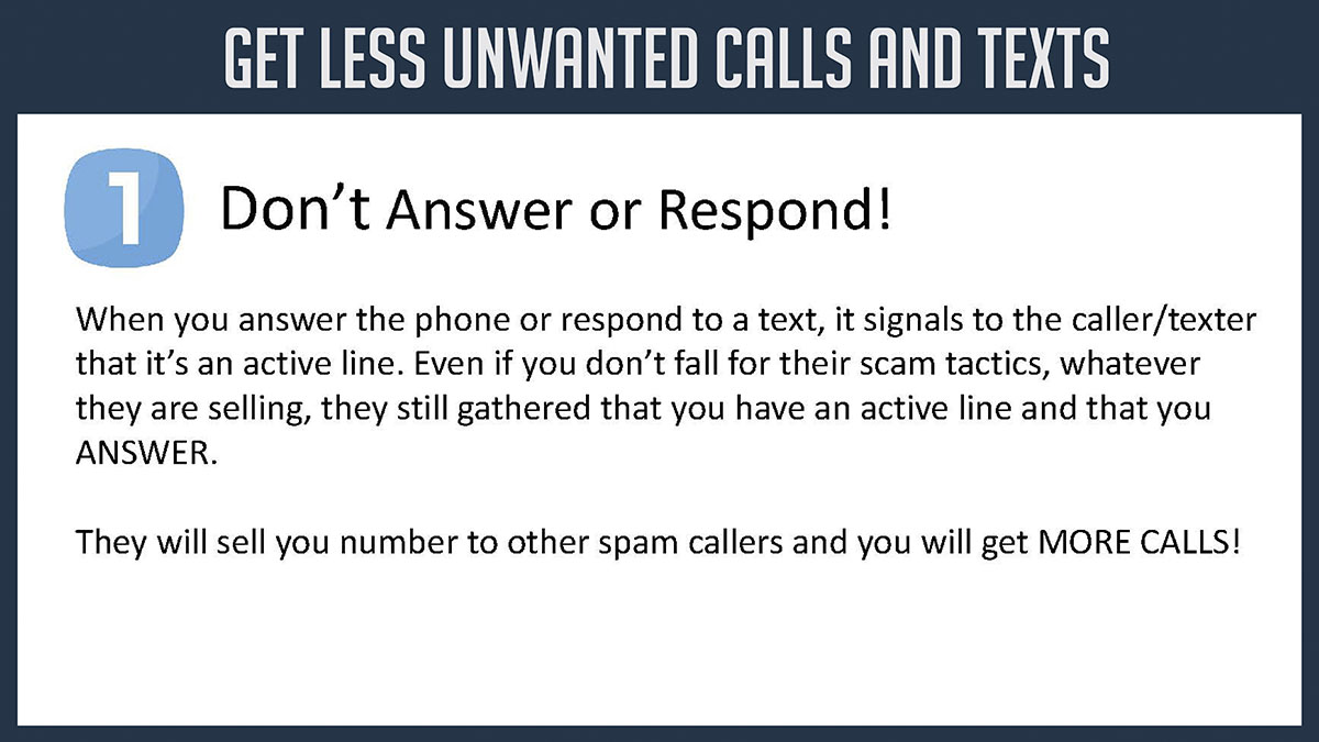 Preview image for the webinar Get Less Unwanted Calls and Texts