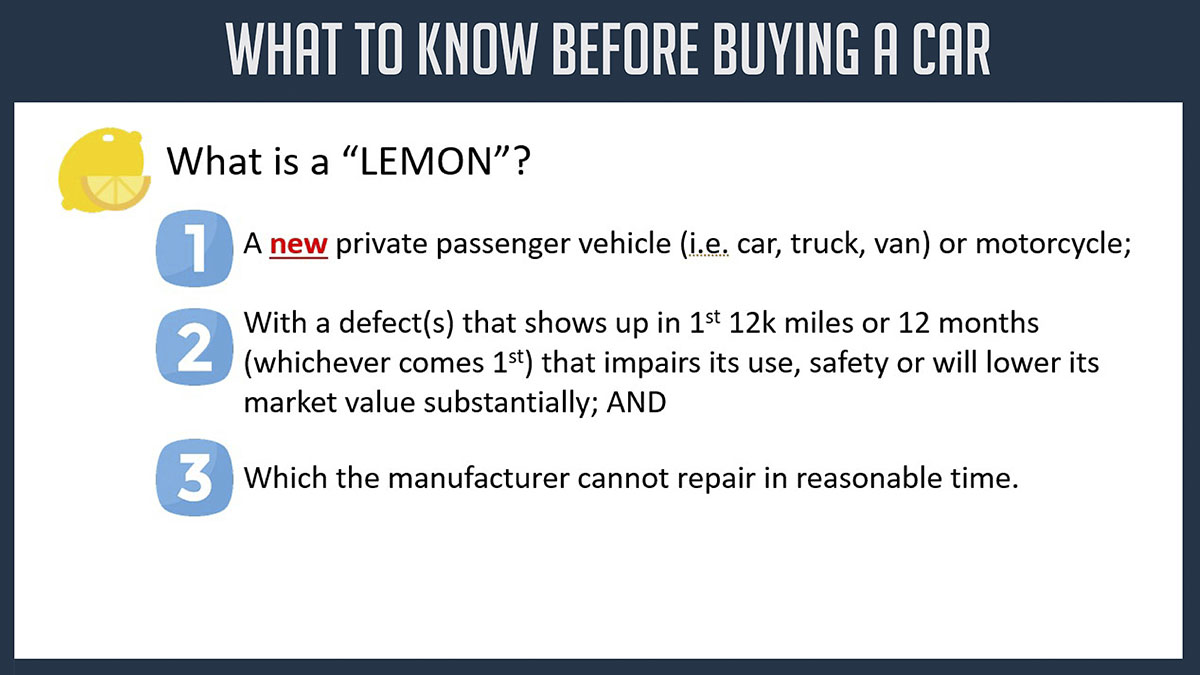 A preview image for the webinar What to Know Before Buying a Car